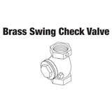 BRASS SWING CHECK VALVE, 1-1/4 FIP