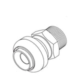 CONNECTOR,PUSH FIT,3/4''MIPX3/4''