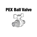 Central Boiler PEX Ball Valve, 1/2" PEX, Full Port